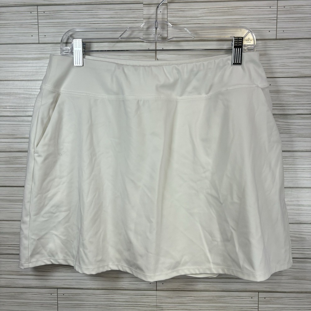 Tommy Bahama Women's White Golf Tennis Skort Skirt Shorts Pockets Size Large